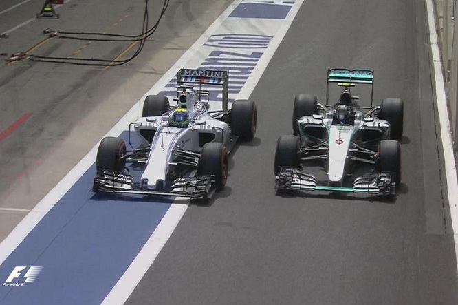 Massa Rosberg Silverstone 2015