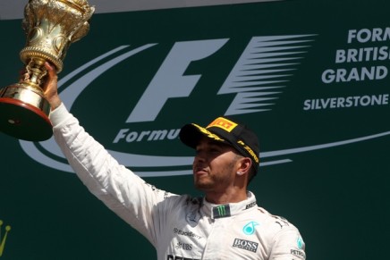 05.07.2015- Race, 1st position Lewis Hamilton (GBR) Mercedes AMG F1 W06