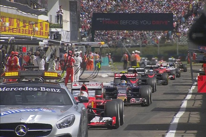 Ungheria 2015 Safety Car Trenino Pitlane