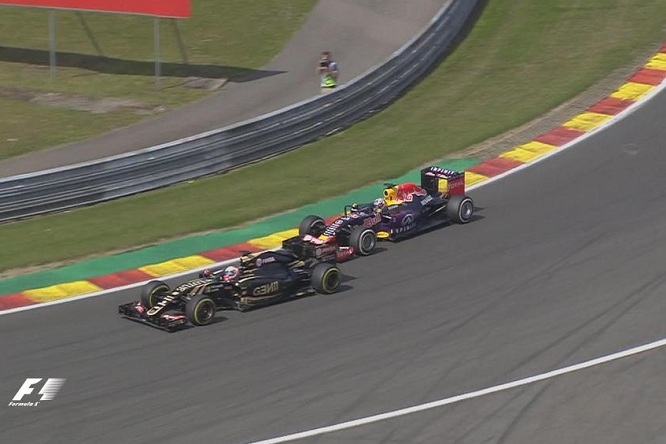 Grosjean Ricciardo Belgio 2015