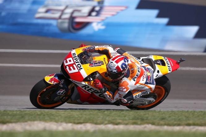MotoGP | Marquez in pole a Indy, 3° Lorenzo e 8° Rossi