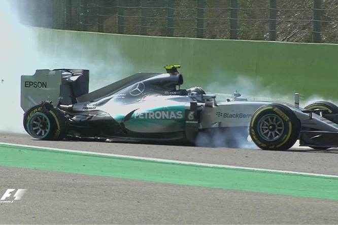 Rosberg Mercedes PL2 Belgio 2015 gomma Pirelli