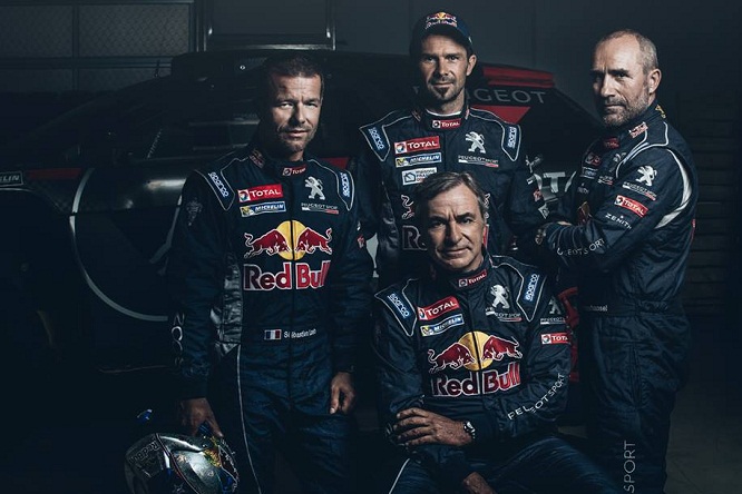 Loeb, Sainz, Despres, Peterhansel Peugeot Dakar 2016