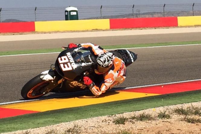 Marquez test Michelin Aragon 2015