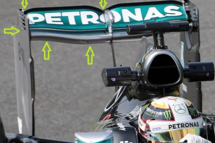 Mercedes ala posteriore GP Monza 2015