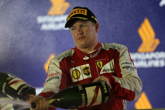 20.09.2015 - Race, 3rd position Kimi Raikkonen (FIN) Scuderia Ferrari SF15-T