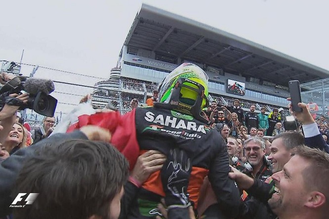 Force India Sergio Perez GP Russia Sochi 2015