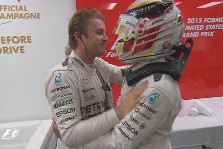 Mercedes Rosberg complimenti a Hamilton Austin 2015