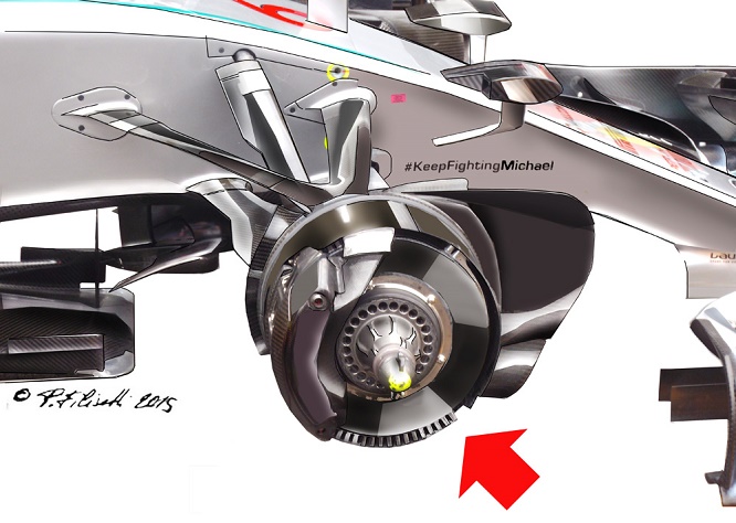 Mercedes W06 brake  Sochi FP