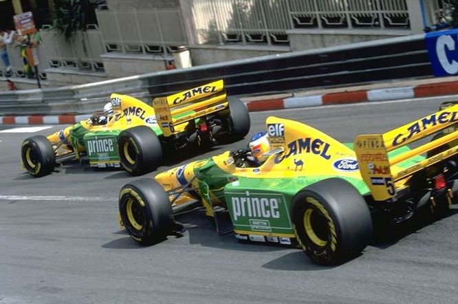 Patrese Schumacher Monaco Benetton 1993