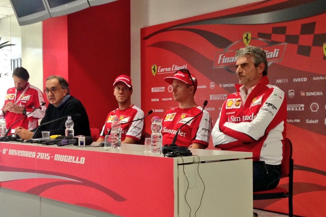 Ferrari Marchionne Vettel Raikkonen Arrivabene Mugello 2015