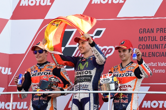 MotoGP podio Valencia 2015