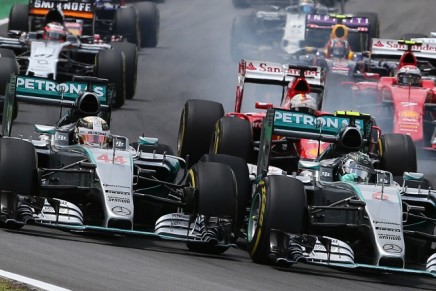 Brazilian Grand Prix, Sao Paulo 12 - 15 November 2015 Hamilton Rosberg Vettel