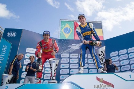 Di Grassi Buemi Podio Formula E Punta del Este 2015