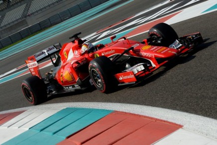 Ferrari Vettel test Pirelli Abu Dhabi 2015