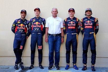 Ricciardo Kvyat Marko Verstappen Sainz Red Bull Toro Rosso 2015