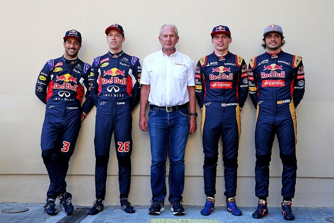 Ricciardo Kvyat Marko Verstappen Sainz Red Bull Toro Rosso 2015