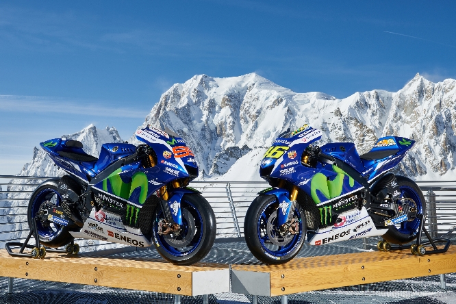 MotoGP | Le Yamaha di Rossi e Lorenzo sul Monte Bianco