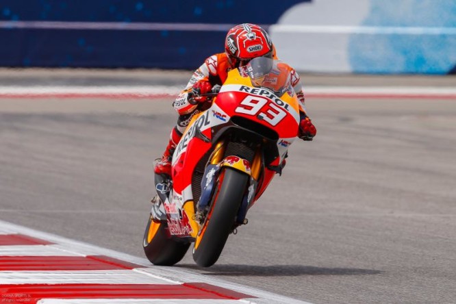 MotoGP | Poker di pole per Marquez a Austin, prima fila per Lorenzo e Rossi