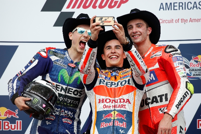 Podio MotoGP Austin 2016 Marquez