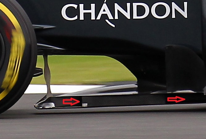 McLaren fondo piatto GP Silverstone 2016