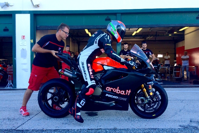 Marco Melandri Test Misano Ducati WSBK 2016