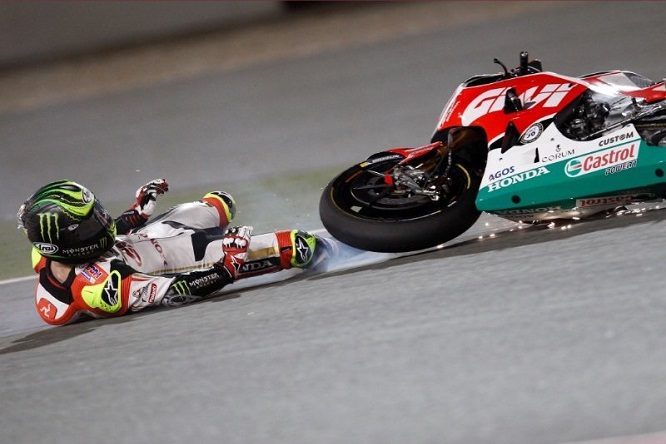 MotoGP | Crutchlow due volte a terra a Losail
