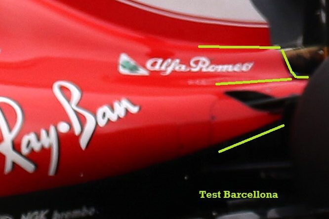 Ferrari carrozzeria posteriore Test Barcellona 2017