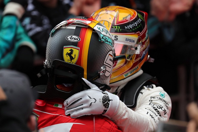 Vettel Hamilton Chinese Grand Prix, Shanghai 06 - 09 April 2017