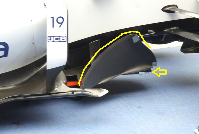 Williams bargeboard GP Cina 2017