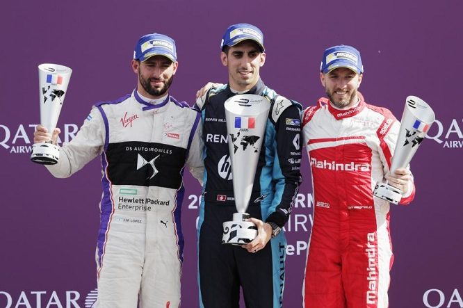 2017 Formula E ePrix Parigi Buemi Lopez Heidfeld podio