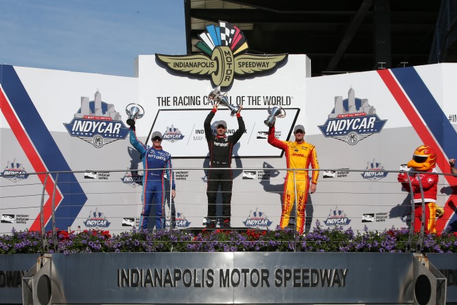 IndyCar2017_IndianapolisGP_Power-HunterReay-Dixon