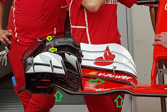 Ferrari ala anteriore GP Austria 2017