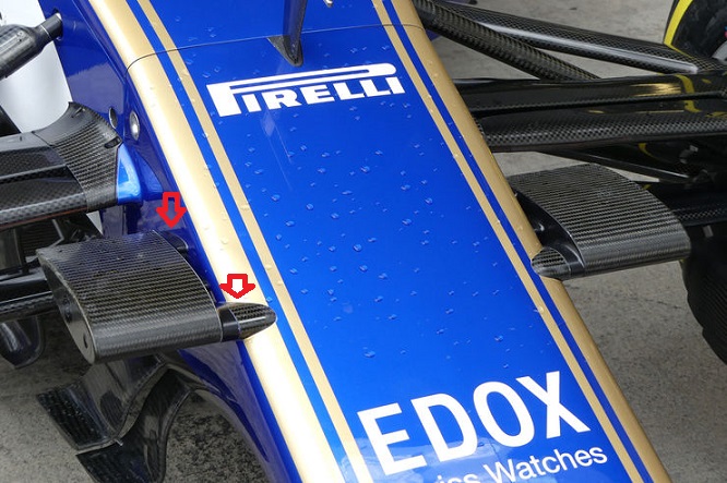 Sauber supporti telecamere anteriori GP Austria 2017