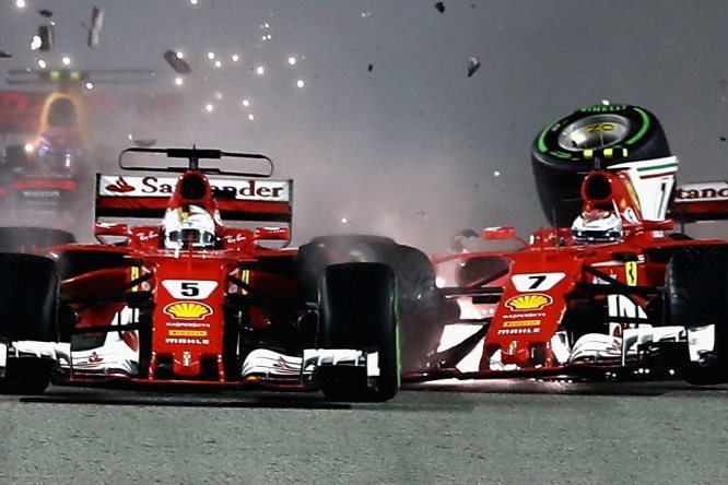 Raikkonen Vettel Singapore 2017