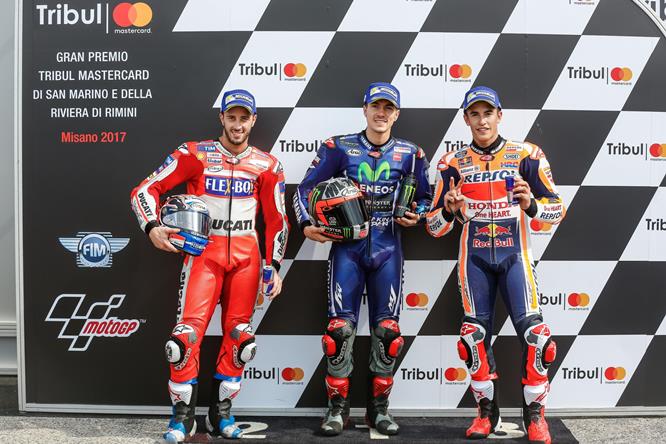 Dovizioso-Vinales-Marquez-qualifiche-Misano-2017