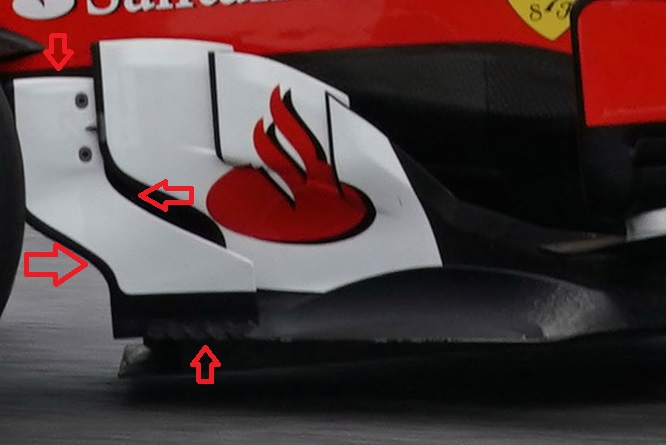 Ferrari bargeboard GP Malesia 2017