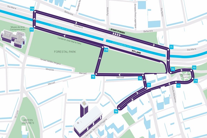 Formula E circuito ePrix Santiago