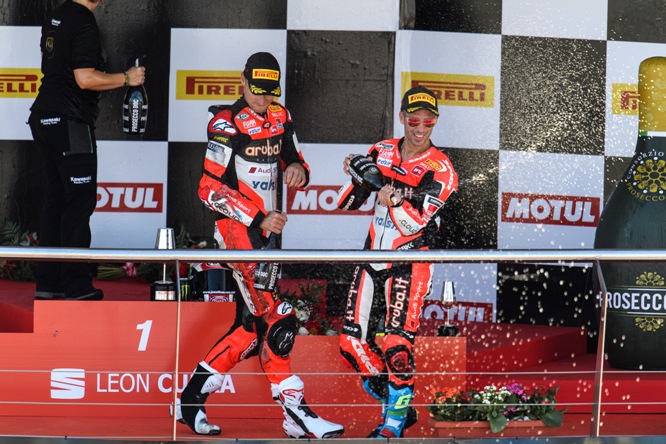 WSBK | Doppio podio Ducati a Jerez con Melandri e Davies