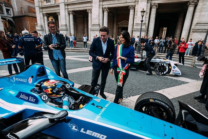 Presentazione ePrix Roma Formula E Raggi Agag Buemi