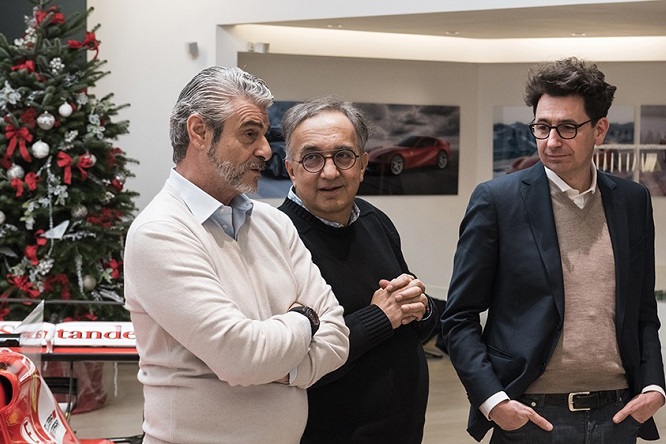 Arrivabene Marchionne Binotto Pranzo Ferrari Natale 2017