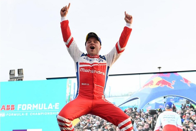 Formula E 2018 Marrakech Rosenqvist Mahindra podio