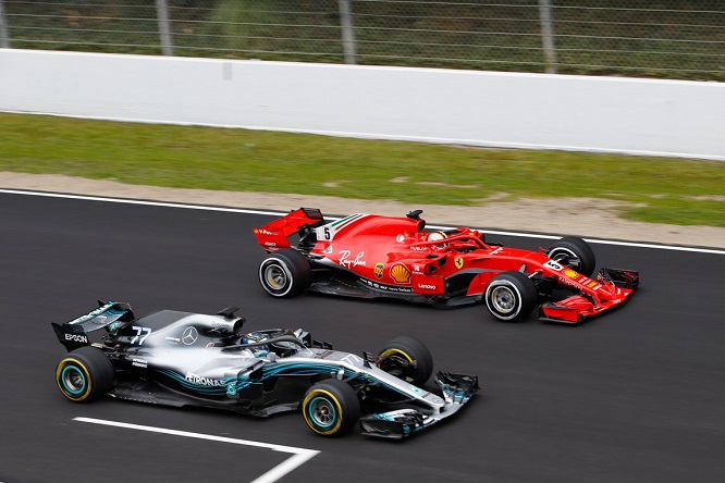 Bottas Vettel Test Barcellona-1 2018