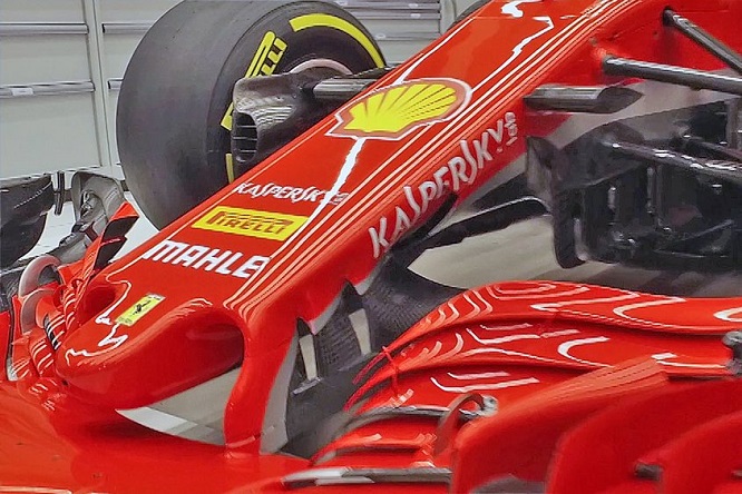 Ferrari SF71H dettaglio muso anteriore