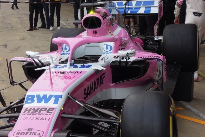 Force India VJM11 dettaglio fiancate Test Barcellona 1 2018