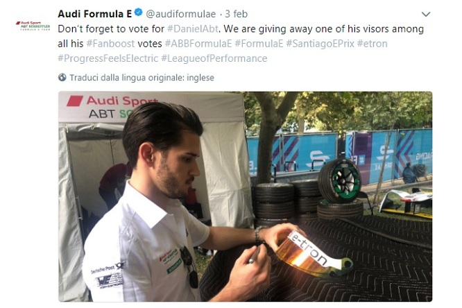 Formula E 2017_18 Abt Audi twitter Fanboost