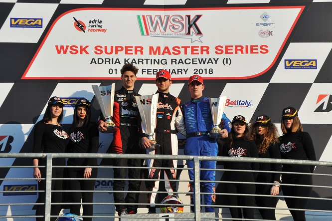 Karting podio KZ2 Adria Super Master Series 2018