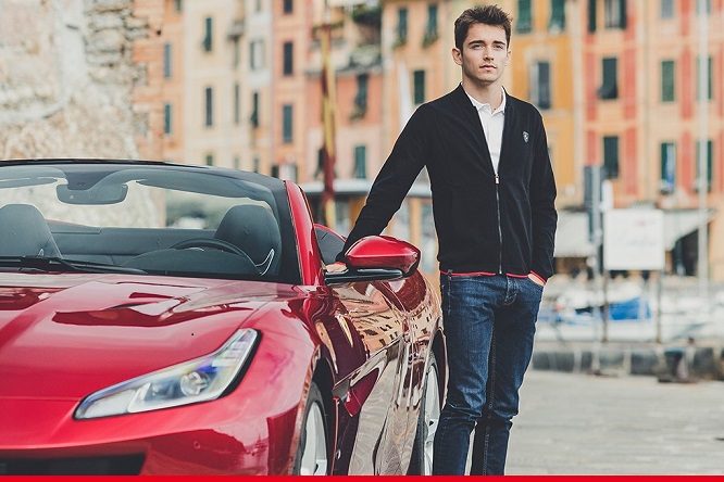 Charles Leclerc e la Ferrari Portofino