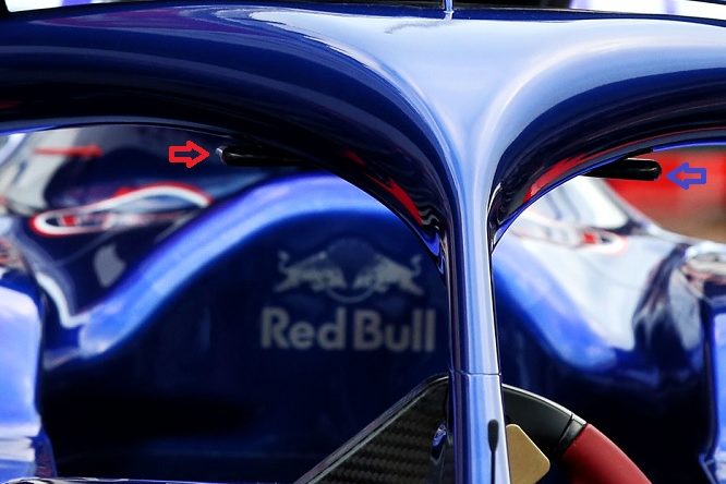 Toro Rosso STR13 dettaglio Halo test Barcellona 1 2018