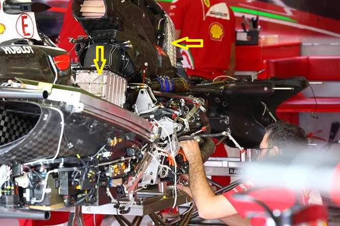 Dettaglio power unit Ferrari 2016